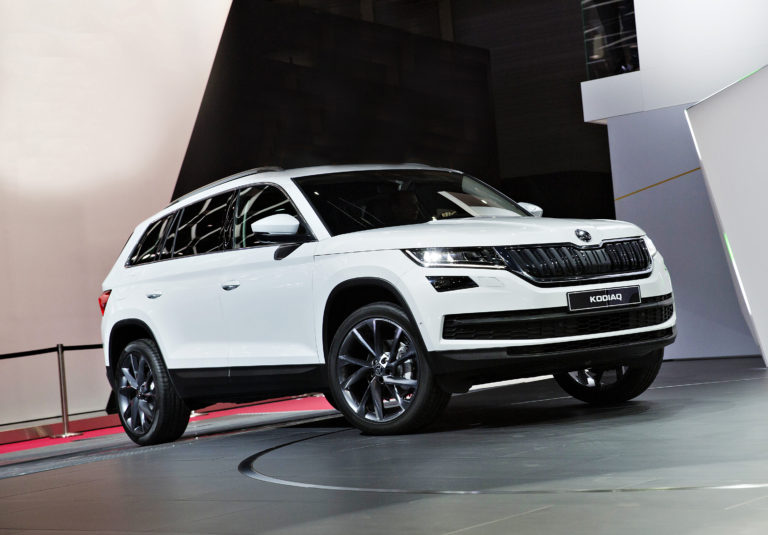 Velké SUV Škoda Kodiaq bylo 29. září představeno na meznárodního autosalonu v Paříži. --- New large SUV Skoda Kodiaq was presented during the International Paris Motor Show, on Thursday, Sept. 29th, 2016. (CTK Photo/Rene Fluger)