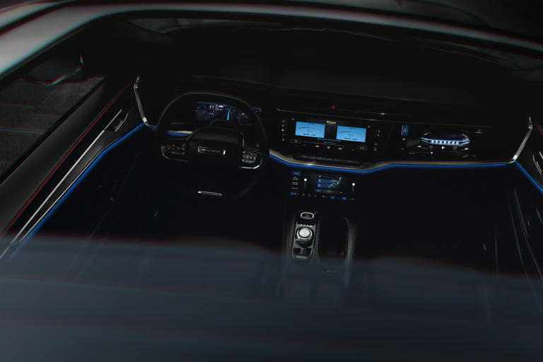 Builtontheall-newhighlyflexibleBEV-nativeSTLA-Largeplatformtheall-newJeepWagoneerSinteriorfeaturespremiumtechnologyseamlesslyintegratedwithmeticulouslycraftedartisandetails