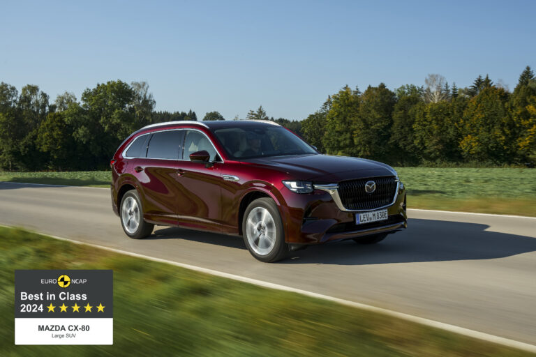 Mazda CX-80 získala od Euro NCAP titul najlepšieho veľkého SUV roka 2024