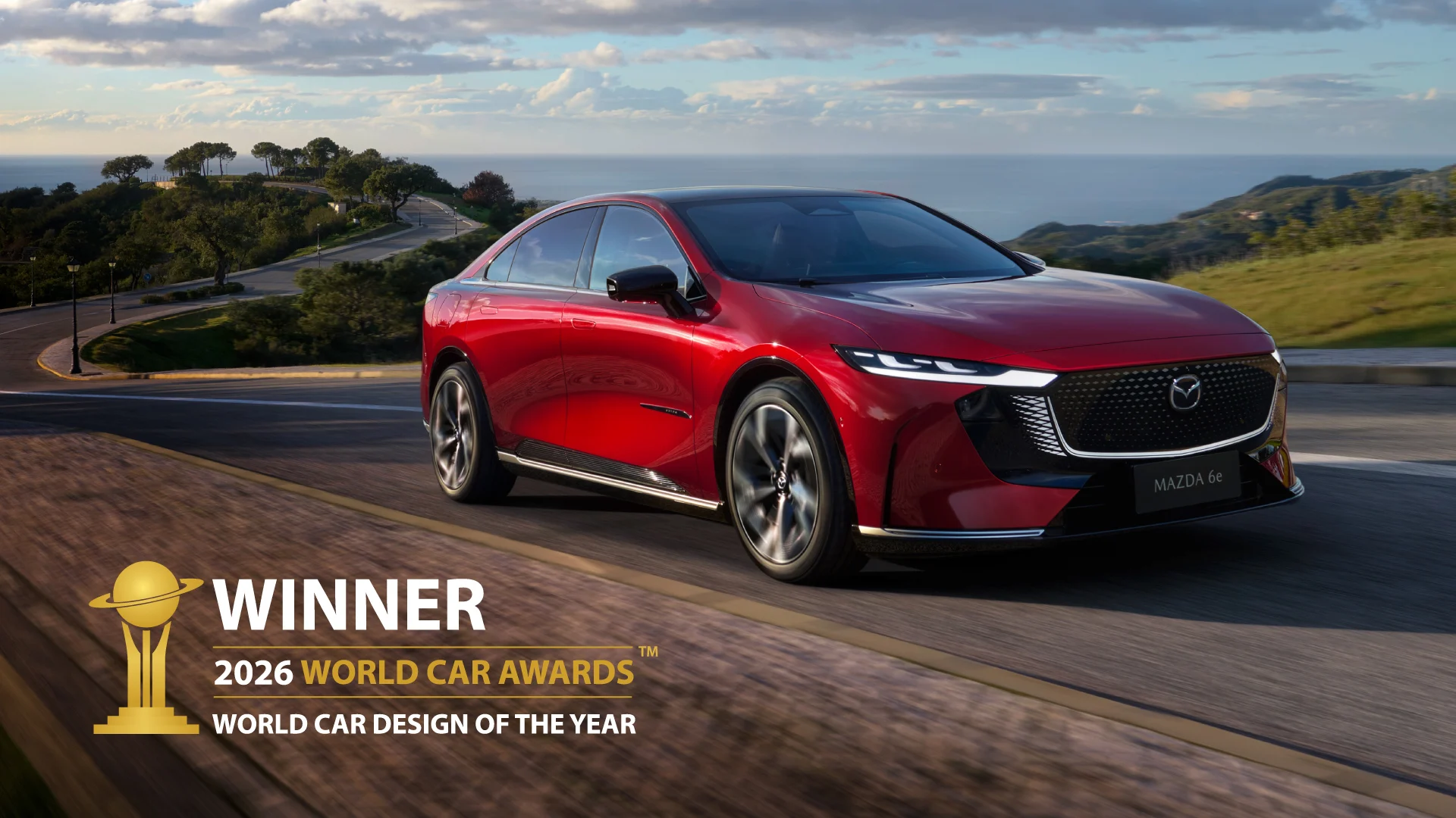Mazda 6e získala titul Svetový automobilový dizajn roka 2026