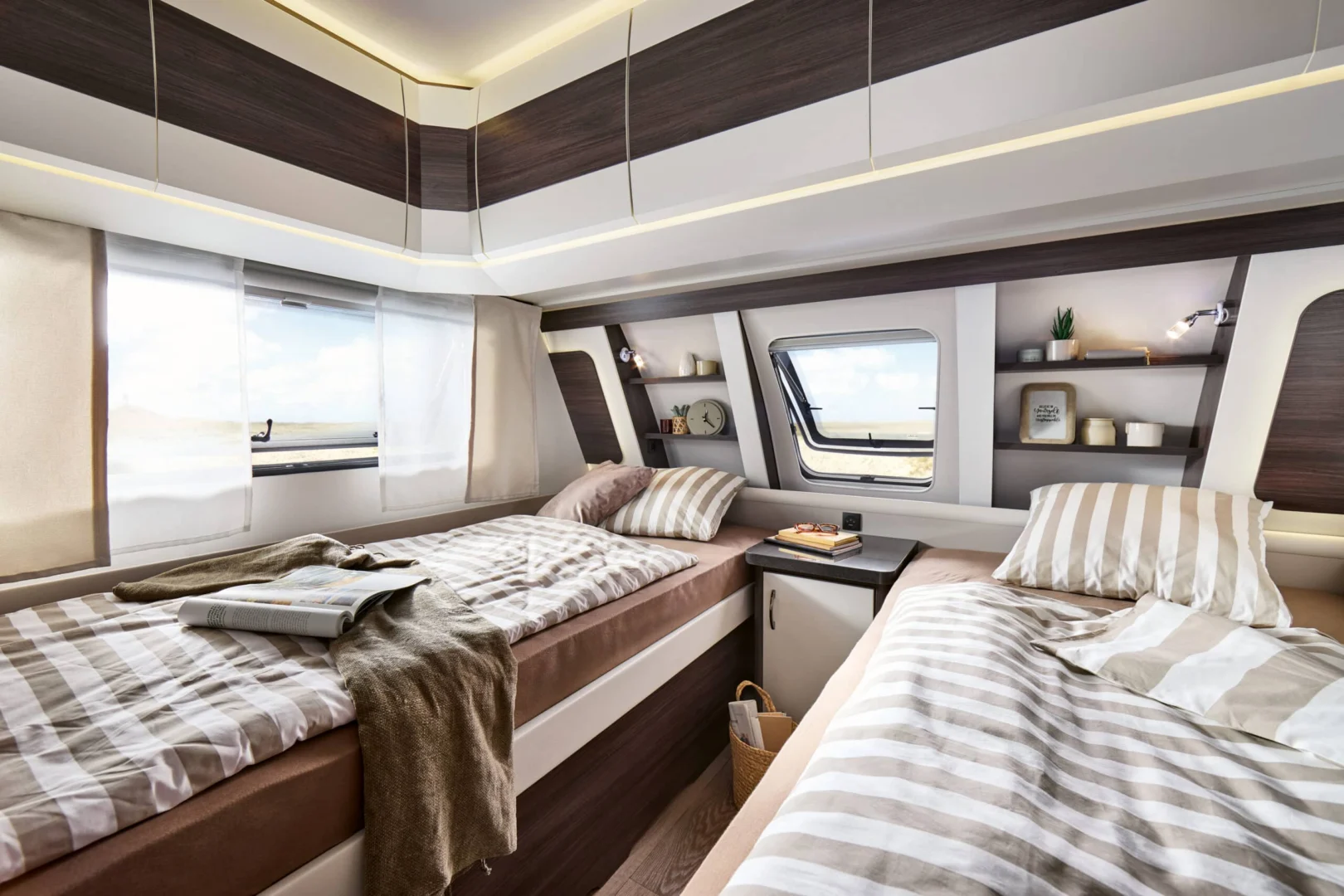 Hobby PRESTIGE karavan 2027: Nový dizajn interiéru a prepracovaný nábytok