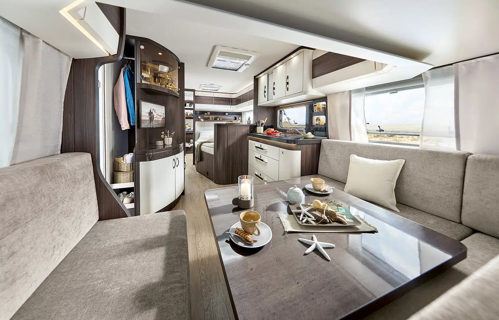 Hobby PRESTIGE karavan 2027: Nový dizajn interiéru a prepracovaný nábytok