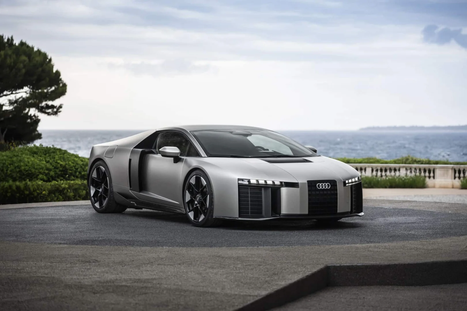 Audi Nuvolari - Titanium, outdoor static photo, exterior, three-quarter front view