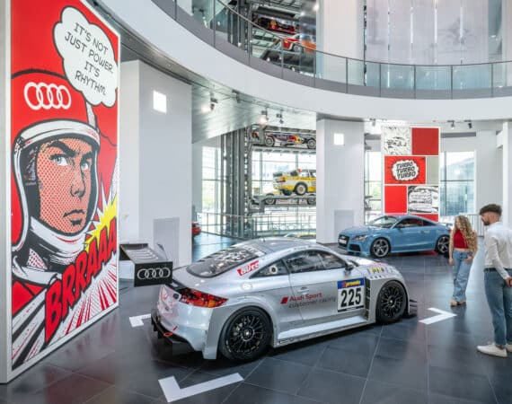 “1-2-4-5-3: 50 rokov päťvalcových motorov Audi: Výstava v Audi museum mobile