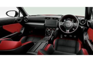 GR86 RZ trim level, 6MT, black-and-red interior