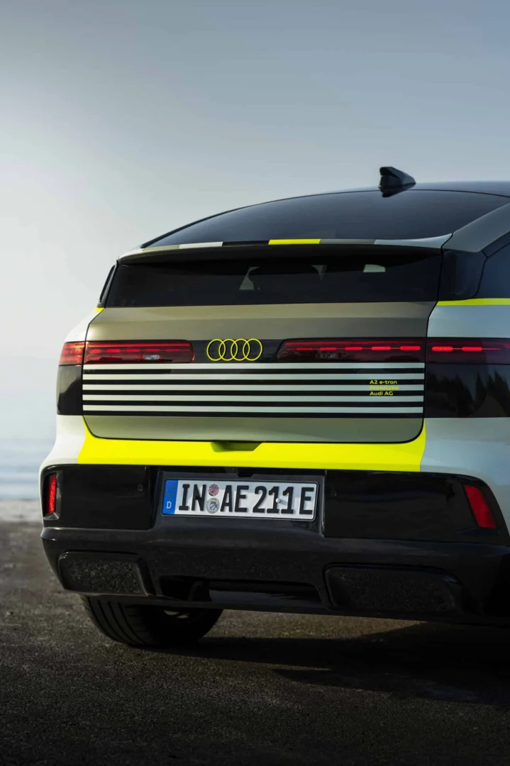 Audi A2 e-tron with design livery - Outdoor static shot, exterior, rear-view