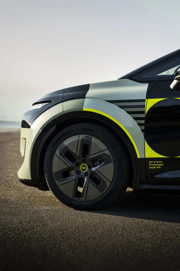 Audi A2 e-tron with design livery - Outdoor static shot, exterior, wheel design detail