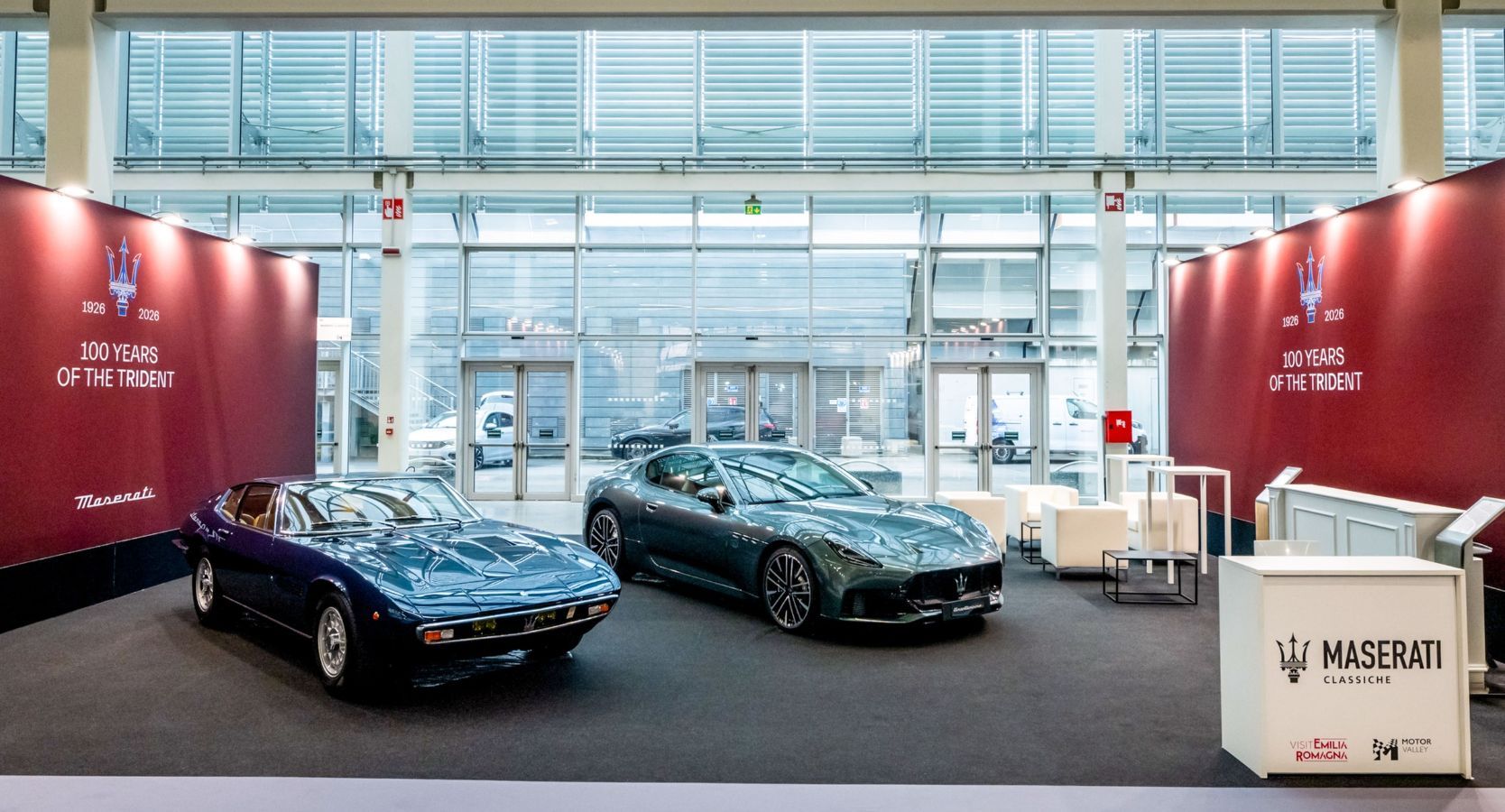 Maserati ukázala v Bologni historické Ghibli SS aj GranTurismo Trofeo